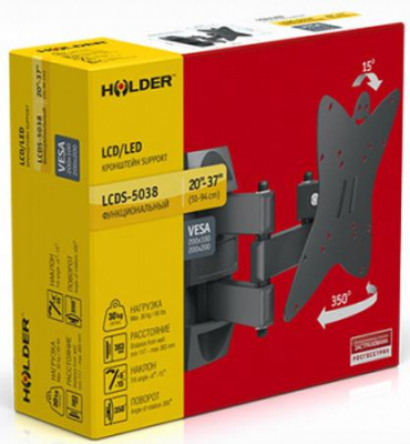 ��������� Holder LCDS-5038 �������� ��� �� �� 20-37" ��������� �� ����� 383�� ������ +6�/-15� ������� 350� �� 30��