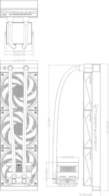 ������� �������� ���������� Thermalright Stream Vision 360 Soc-AM5/AM4/1200/1700/1851 ������ 4-pin LCD Ret (S-VISION-360-BL)