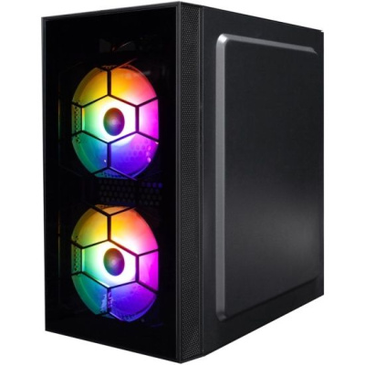 ������ 1STPLAYER FIREBASE X1 Black / mATX / 3x120mm LED fans / X1-BK-3F1