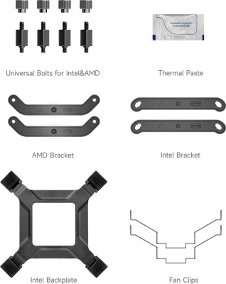 ����� ��� ���������� PcCooler RT500 Digital BK, LCD, 4-pin, ARGB, 120��, ������, retail D-CPC110-PWM3