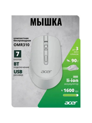 ���� Acer OMR310 ������-����� ���������� 1600dpi �������. BT/Radio USB 7but (ZL.MCECC.033)