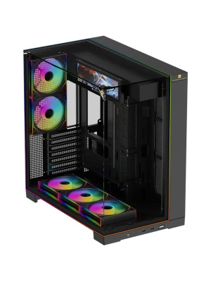 ������ Thermalright TR-A70 Vision FAN5-M / Black / TG / 5x120mm ARGB PWM Fans / ARGB Strip / 9.16'' LCD screen / USB TYPE-C / ATX  / TRA70VF5MB