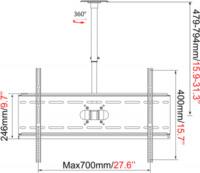 ��������� ��� ���������� Cactus CS-CP04-R ������ 37"-70" ����.81.6�� ���������� ������� � ������