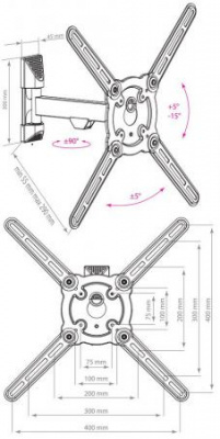 ��������� Kromax ATLANTIS-10 ����� 22-65" max 40�� VESA 400�400 ��������-����������c