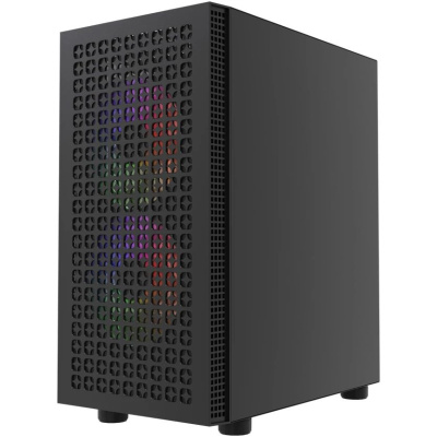 ������ Powercase Mistral Micro EM18, Tempered Glass, 2x140mm + 1�120mm ARGB PWM fan, ������, mATX  (CMMEM18B-A3)