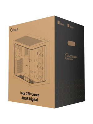 ������ Ocypus Iota C70 BK Curve ARGB Digital, ATX, Type-C*1, USB3.0*2, REAR 1x120mm ARGB, MB SIDE 3x120mm ARGB