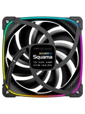 �������� ������������ (3 ��.) Geometric Future Squama 3003RB-12 Reverse Black 120mm / ARGB, PWM, 120x120x30 mm, 800-2250 RPM, 76.0 CFM, 36.4 dBA / 1F3003R312000