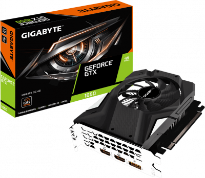  nVidia GeForce GTX1650 Gigabyte PCI-E 4096Mb (GV-N1650IXOC-4GD)