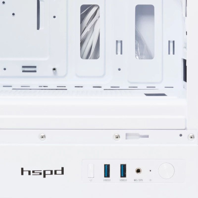 ������ �� ��� ����� ������� HSPD M510, Mesh Mid Tower, White, M510-TGWH-ARGB