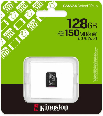 ���� ����� microSDXC 128GB Kingston SDCS3/128GBSP Canvas Select Plus w/o adapter