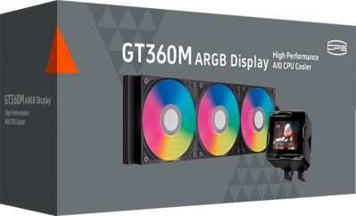 ������� �������� ���������� PcCooler GT360M Display ARGB Soc-AM5/AM4/1200/1700/1851 4-pin LCD 310W , ������, Ret (GT360M-BKAWXX-GL)