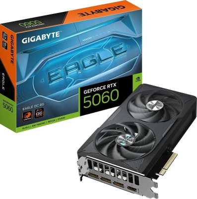 ���������� Gigabyte NVIDIA GeForce RTX 5060 Eagle MAX 8Gb, GDDR7, GV-N5060EAGLEMAX OC-8GD 1.0, Ret