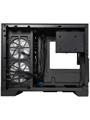 ������ XASTRA QW505M 6ARGB-C10 Black mATX/Aquarium/Screewless/ 6x120mm ARGB PWM FM fans/Argb+PWM HUB 10port/Led strip/ QW505M-6FM12A-C10