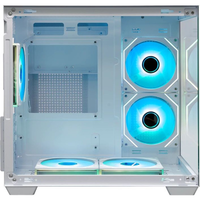 ������ XASTRA QW400M 5ARGB-C6-AC White mATX/Aquarium/Screewless/5x120mm ARGB PWM FM fans/Argb+PWM HUB 6port/Type-C+USB3.0 (1 USB3.0 ������)/ QW400M-5FM12A-C6-AC-WH