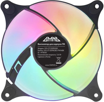 ���������� GMNG GG-CF120FRGB3-PWMBK RGB 120x120x25mm ������ Ret